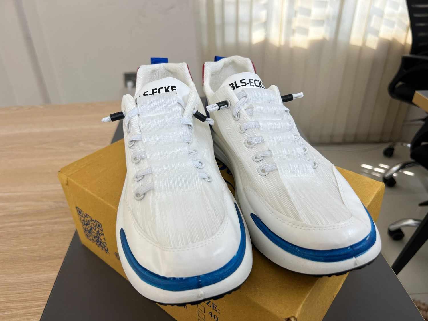 Stylish Casual White & Red Sneakers