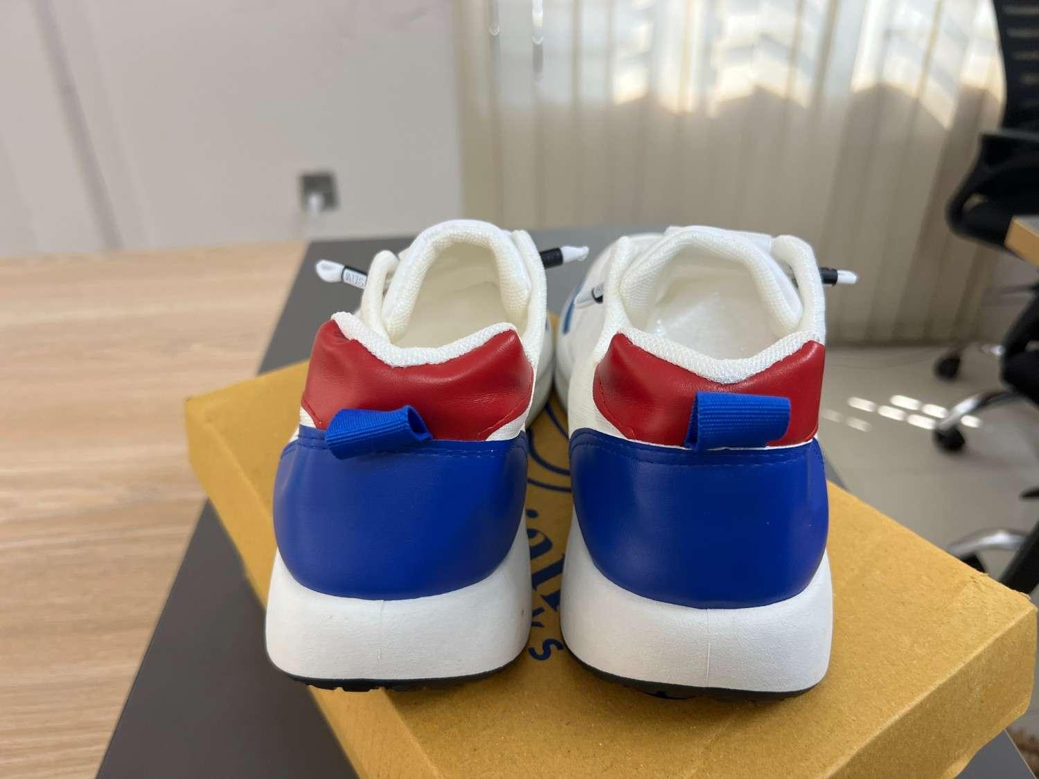 Stylish Casual White & Red Sneakers